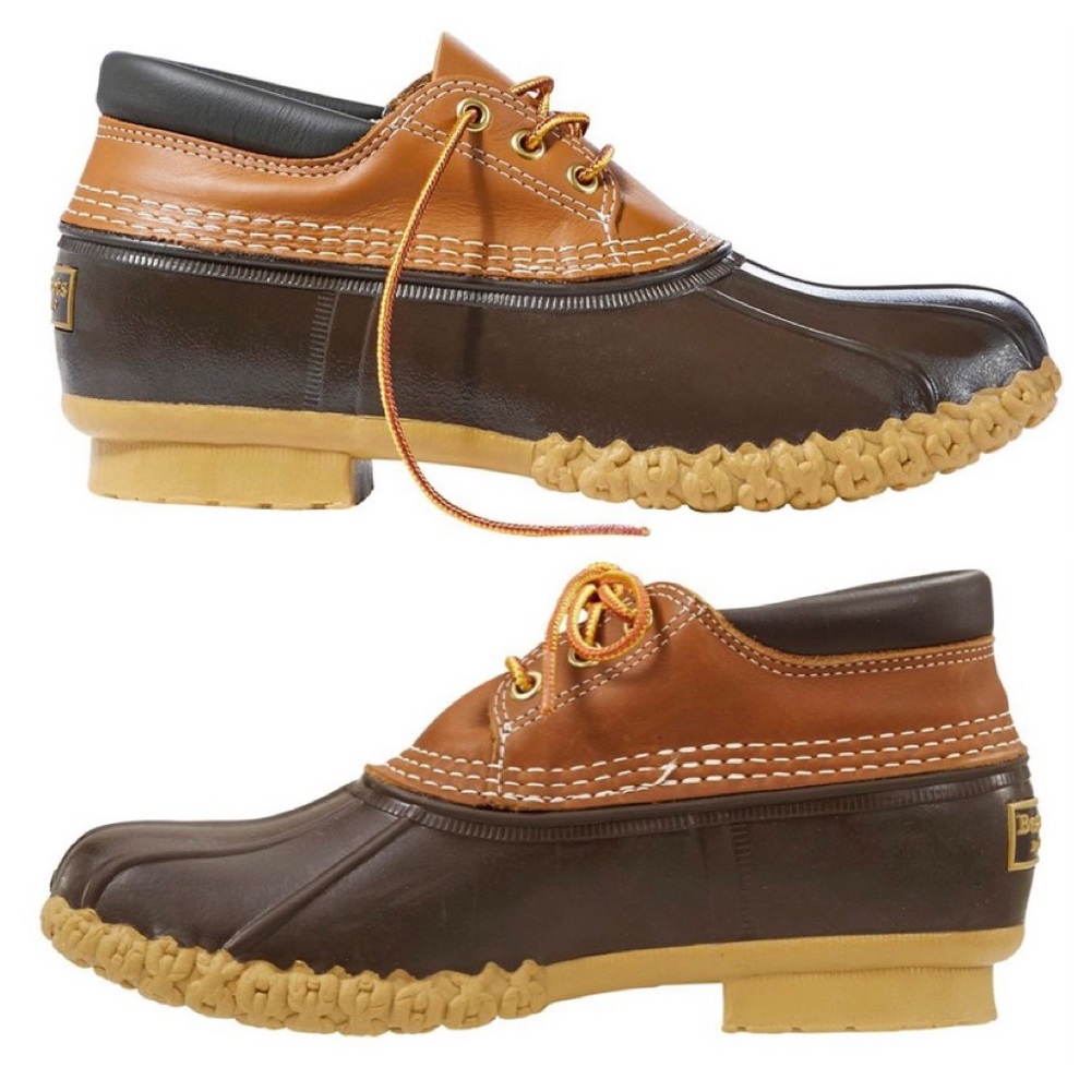 L.L. BEAN ‘GUMSHOE’ BEAN BOOTS MEN’S GALOSHES LEATHER AND RUBBER RAIN BOOTS